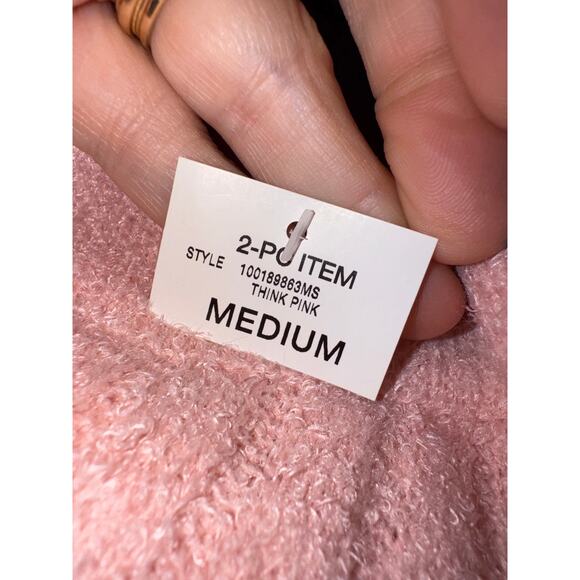 Brand New State of Day intimates Women's Size Medium Think Pink Cozy Lounge Set - Picture 8 of 9